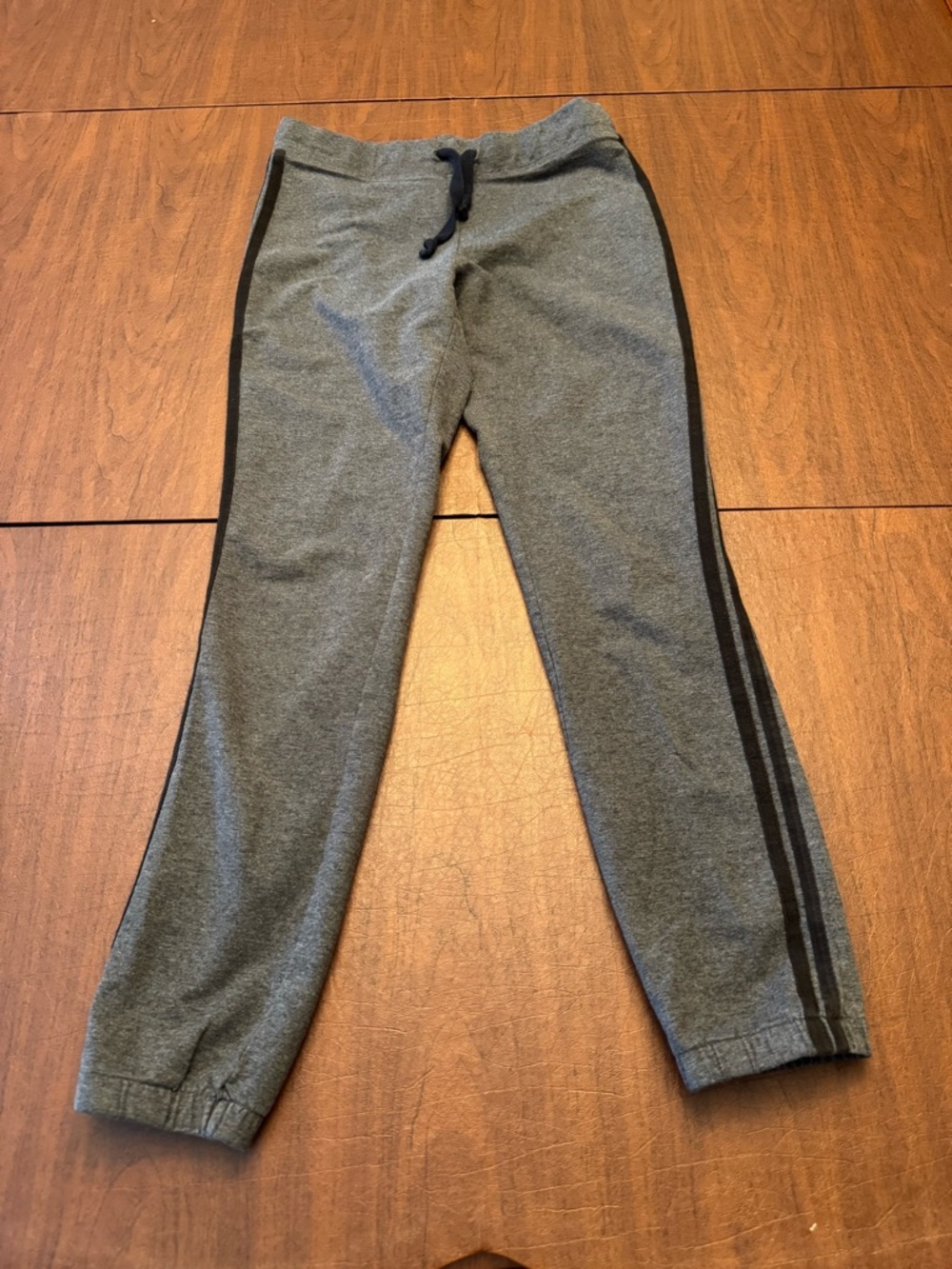 J. Crew Gray Track Joggers with Black Side Stripe